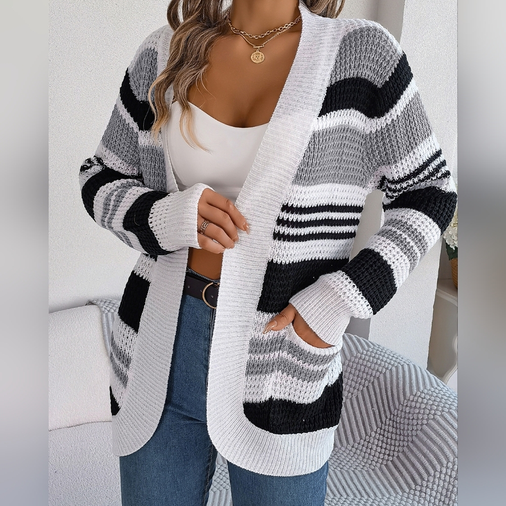 Cozy & Stylish Striped Cardigan